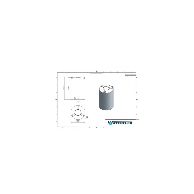 Tank 825 liters cylinder 90x90x145