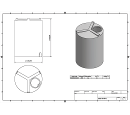 2000 liters tank in the shape of a narrow barrel