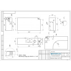 110 litrów nadkole 109x30x60 rysunek techniczny waterflex