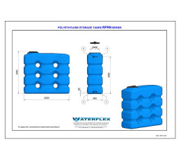 Above-ground 2000-liter wall-mounted tank