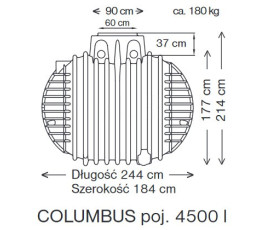 Zbiornik Columbus 4500 litrów waterflex