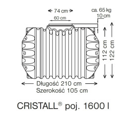 Zbiornik Cristal 1600 litrów waterflex