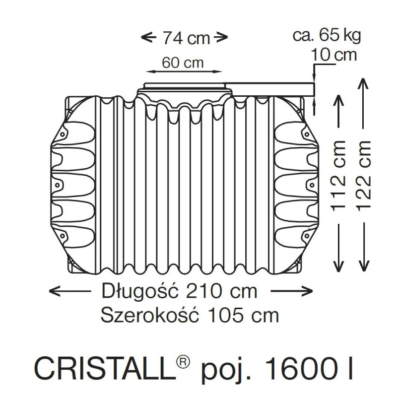 zbiornik cristal waterflex 1600 litrów