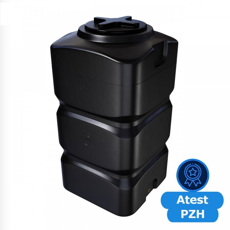 zbiornik UHP 500 litrów 68x68x125 czarny Waterflex