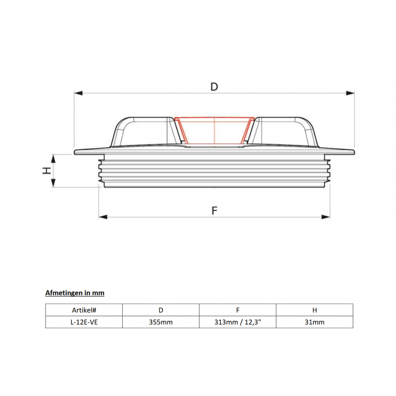 Pokrywka z pływakiem zamykającym 1'' (30 cm)