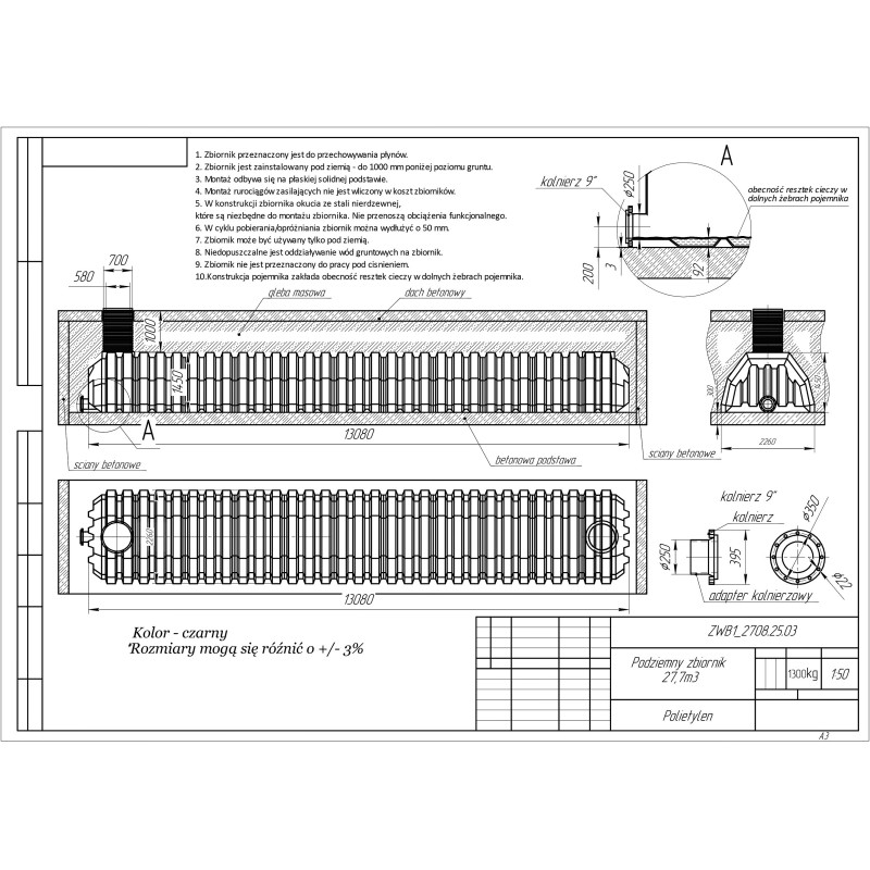 DRAGON underground tank 27m3